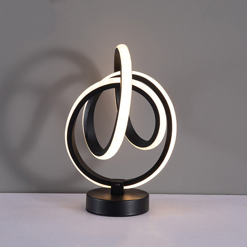 Modern Irregular Lines Aluminum Silicone LED Lamp