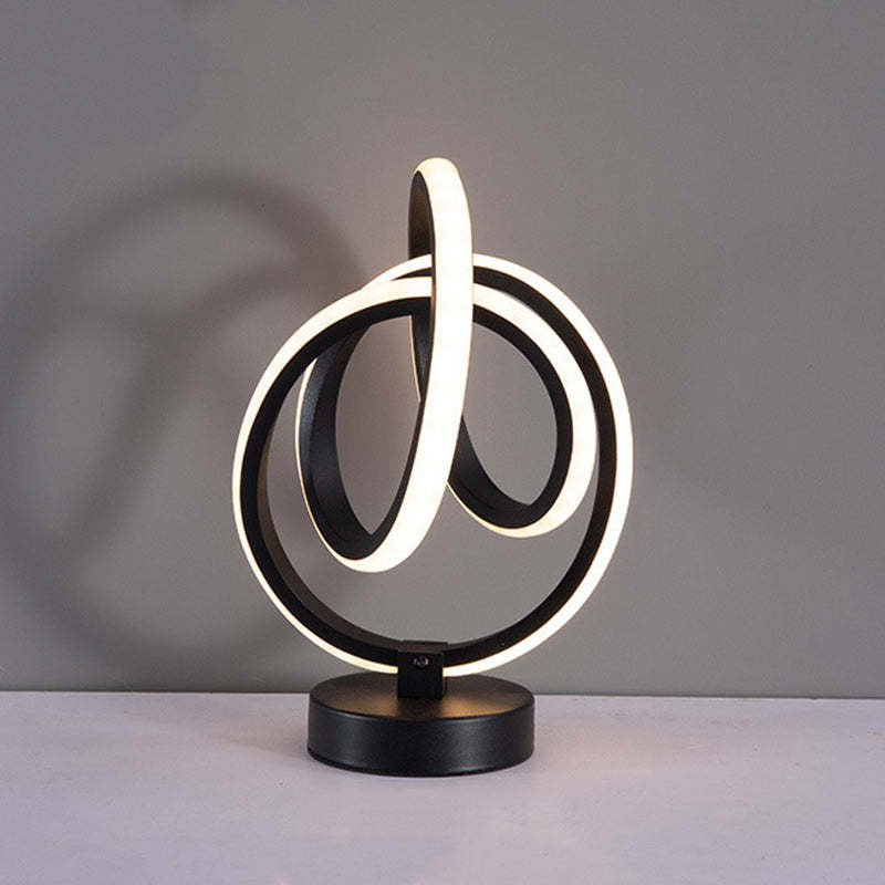 Modern Irregular Lines Aluminum Silicone LED Lamp