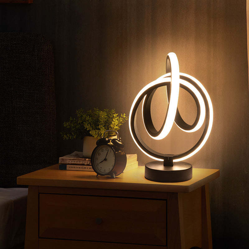 Modern Irregular Lines Aluminum Silicone LED Lamp
