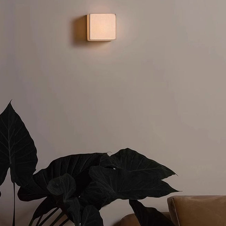 Japanese Square Fabric LED Wall Sconce