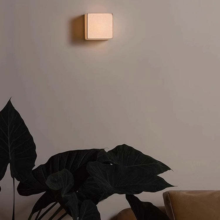 Japanese Square Fabric LED Wall Sconce