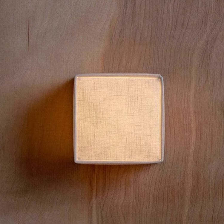 Japanese Square Fabric LED Wall Sconce