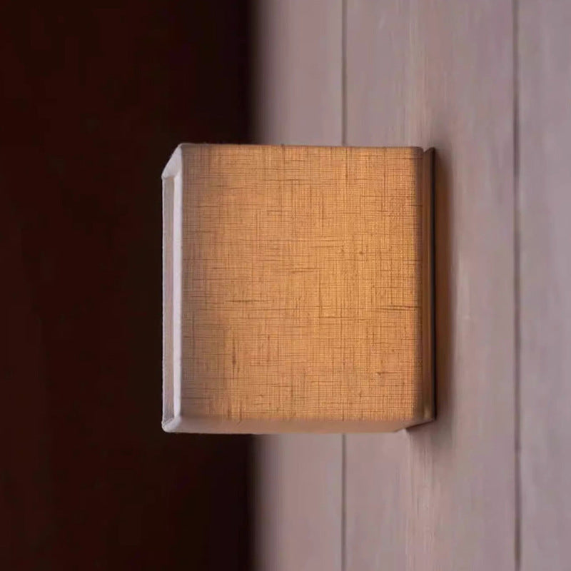 Japanese Square Fabric LED Wall Sconce
