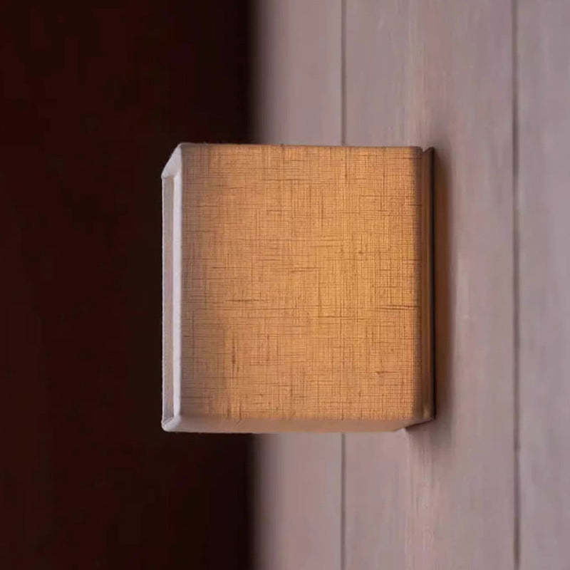 Japanese Square Fabric LED Wall Sconce