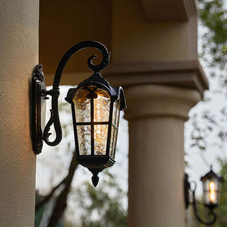 European Quadrilateral Lace Aluminum Wall Sconce