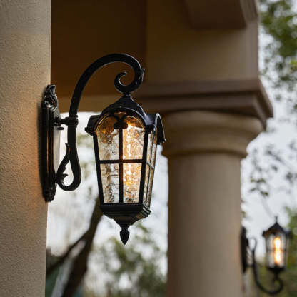 European Quadrilateral Lace Aluminum Wall Sconce