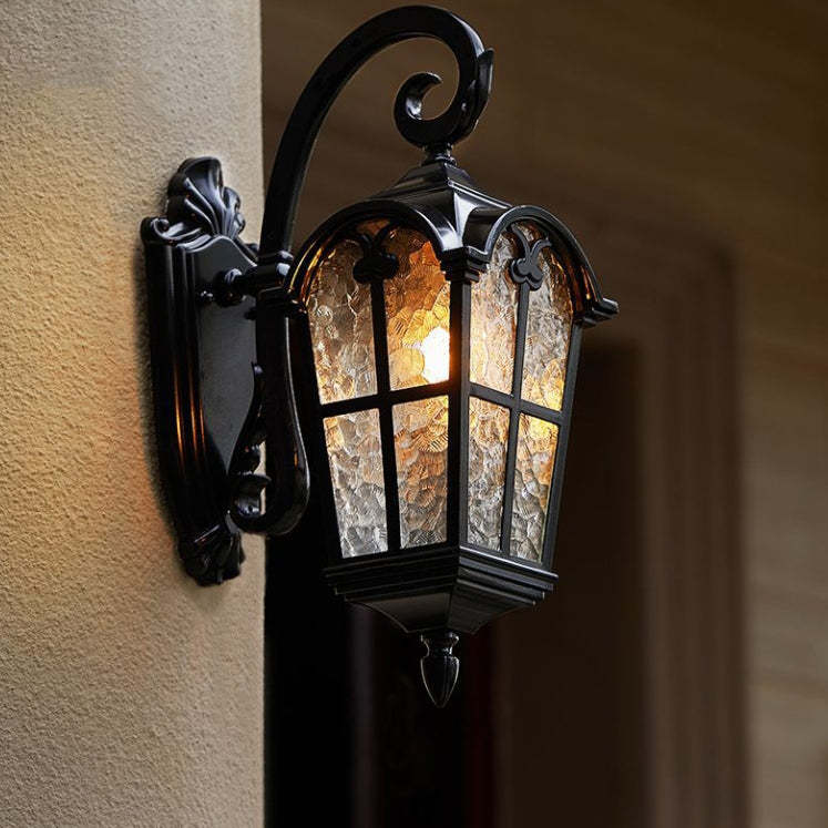 European Quadrilateral Lace Aluminum Wall Sconce