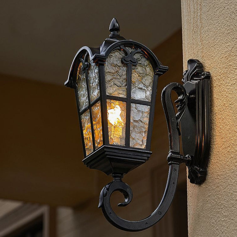 European Quadrilateral Lace Aluminum Wall Sconce