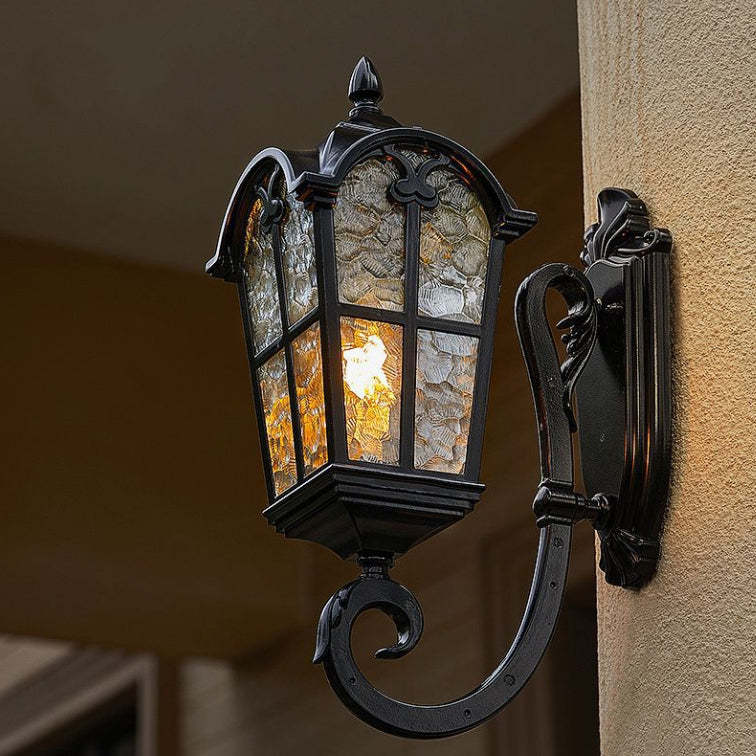 European Quadrilateral Lace Aluminum Wall Sconce