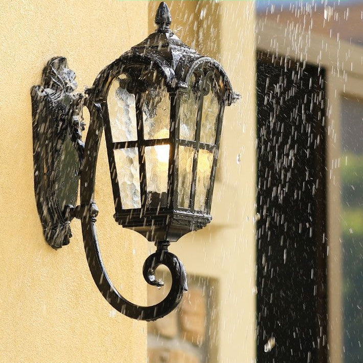 European Quadrilateral Lace Aluminum Wall Sconce