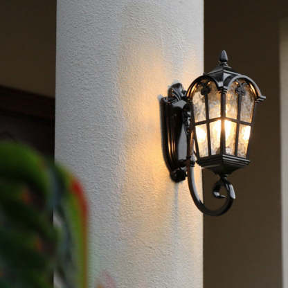 European Quadrilateral Lace Aluminum Wall Sconce