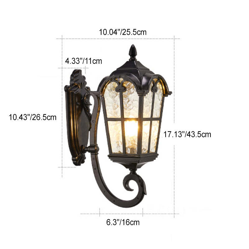 European Quadrilateral Lace Aluminum Wall Sconce — Down / 220V-240V For UK/AU