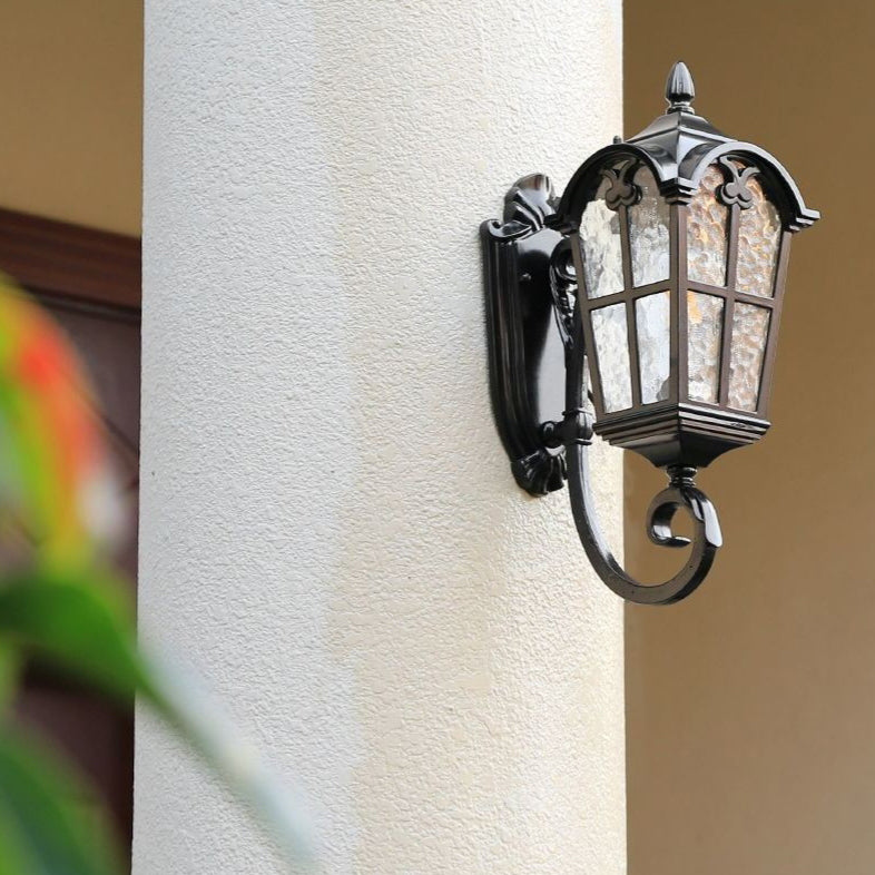 European Quadrilateral Lace Aluminum Wall Sconce