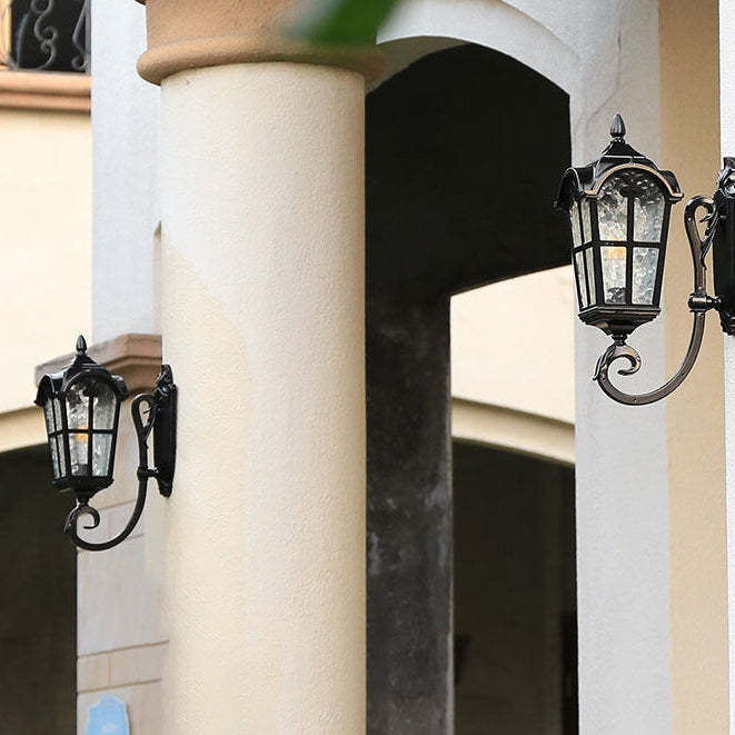 European Quadrilateral Lace Aluminum Wall Sconce