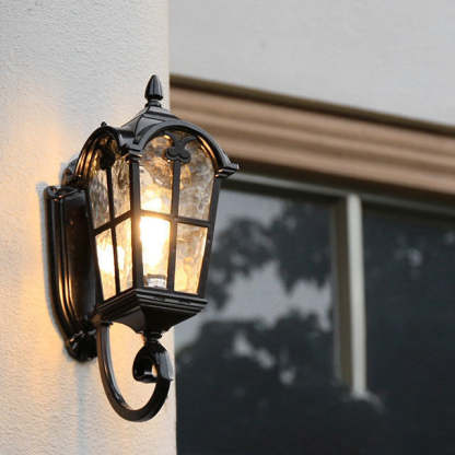 European Quadrilateral Lace Aluminum Wall Sconce — Down / 110V-120V For US/CA