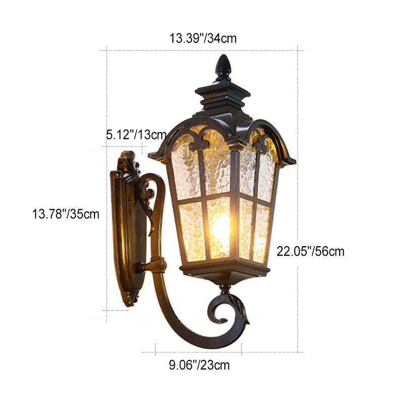 European Quadrilateral Lace Aluminum Wall Sconce — Up / 110V-120V For US/CA