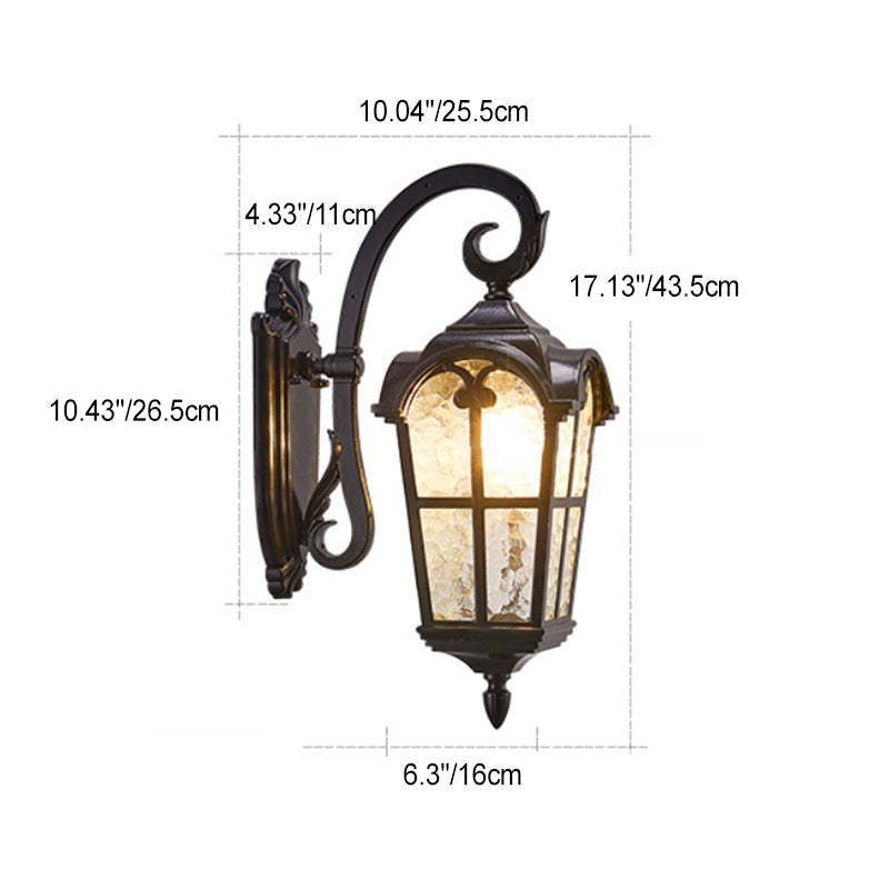 European Quadrilateral Lace Aluminum Wall Sconce — Up / 220V-240V For UK/AU