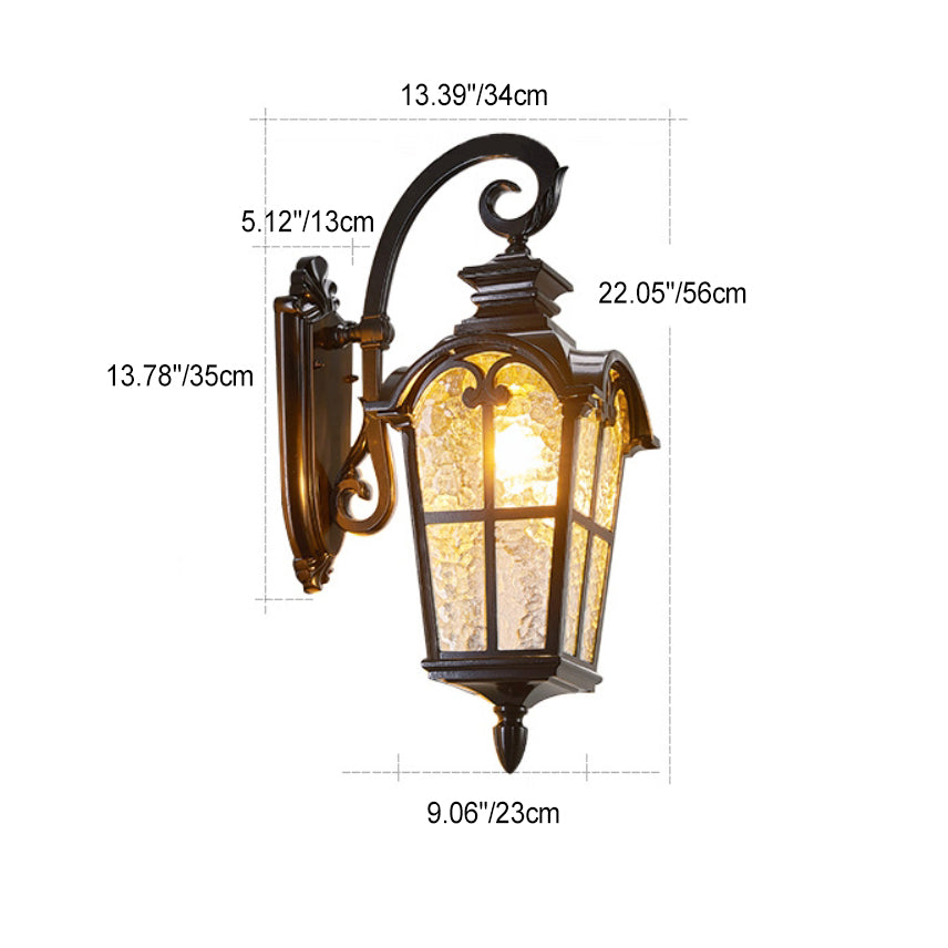European Quadrilateral Lace Aluminum Wall Sconce — Down / 110V-120V For US/CA