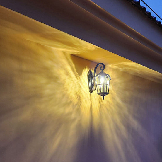 European Quadrilateral Lace Aluminum Wall Sconce