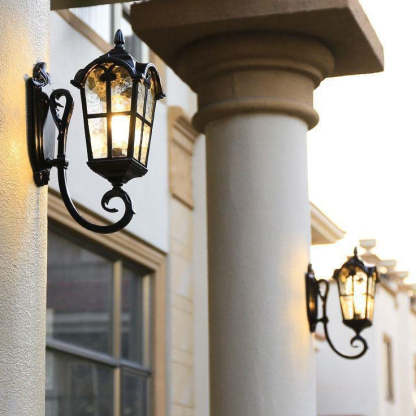 European Quadrilateral Lace Aluminum Wall Sconce