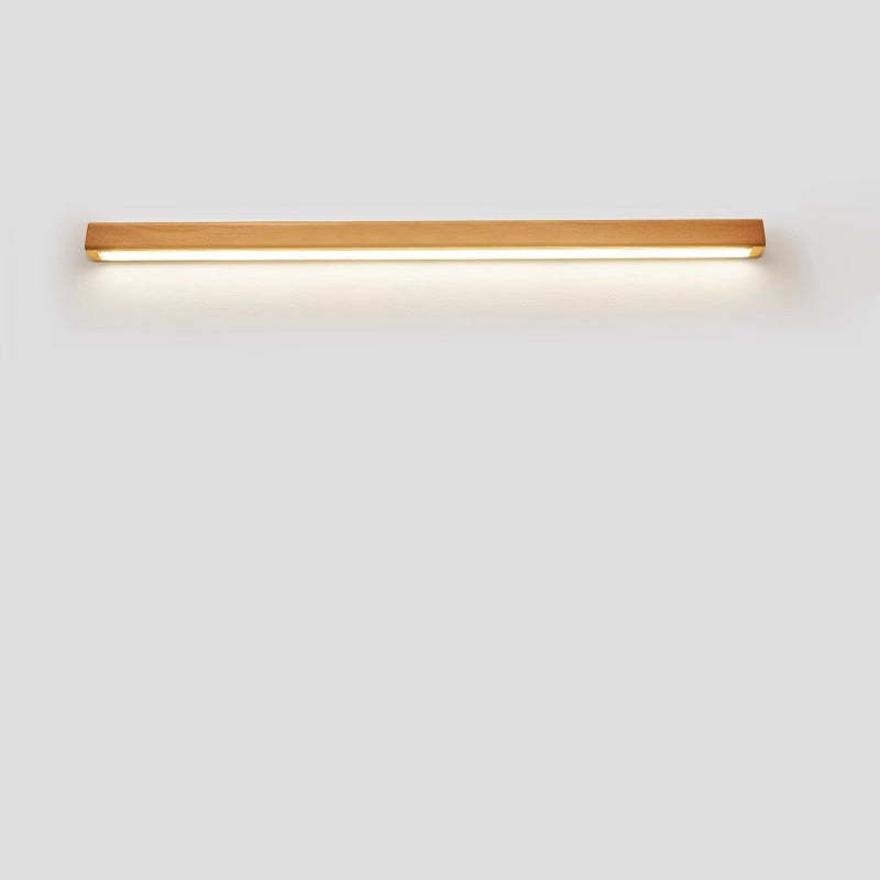 Japanese Simple Solid Wood Strip LED Sconce