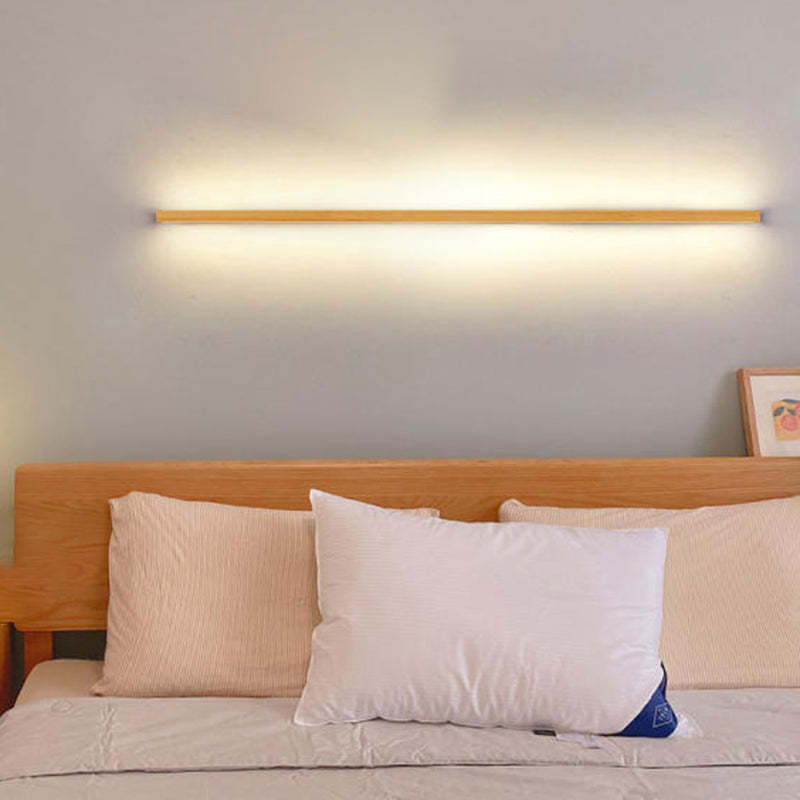 Japanese Simple Solid Wood Strip LED Sconce