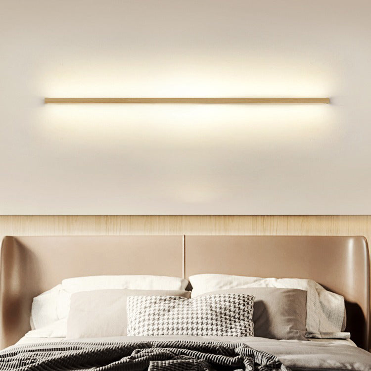 Japanese Simple Solid Wood Strip LED Sconce