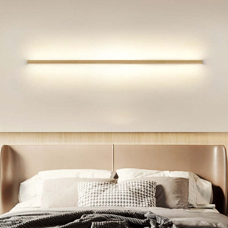 Japanese Simple Solid Wood Strip LED Sconce