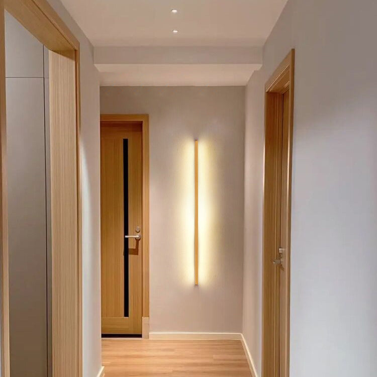 Japanese Simple Solid Wood Strip LED Sconce