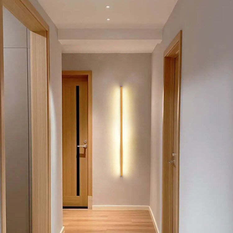 Japanese Simple Solid Wood Strip LED Sconce