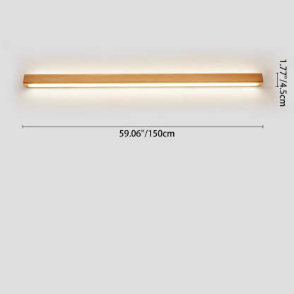 Japanese Simple Solid Wood Strip LED Sconce