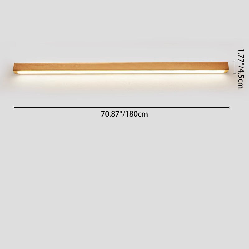 Japanese Simple Solid Wood Strip LED Sconce