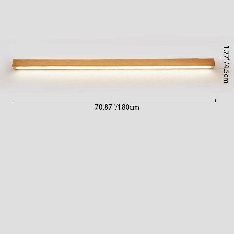 Japanese Simple Solid Wood Strip LED Sconce