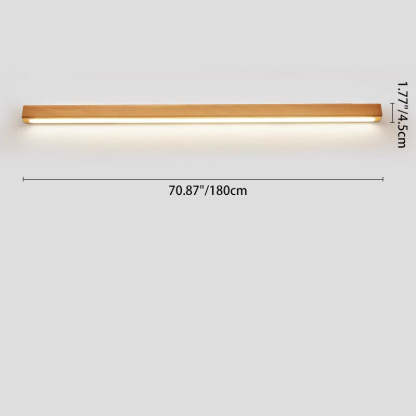Japanese Simple Solid Wood Strip LED Sconce