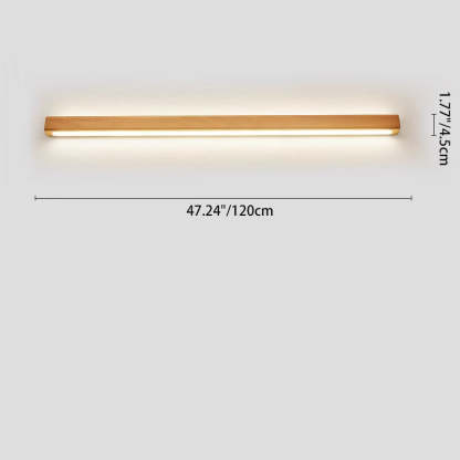 Japanese Simple Solid Wood Strip LED Sconce
