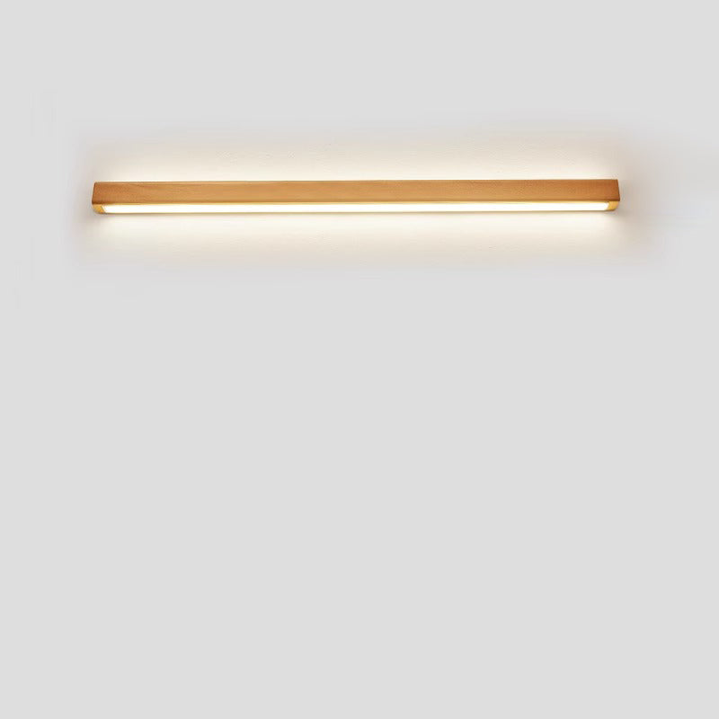 Japanese Simple Solid Wood Strip LED Sconce