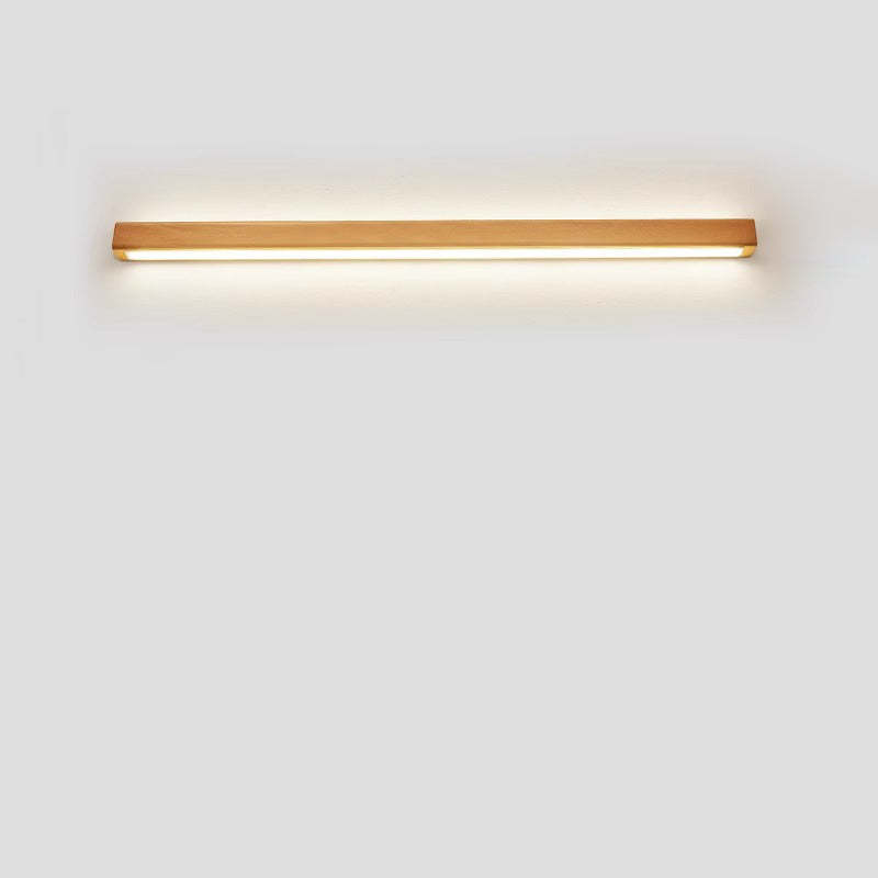 Japanese Simple Solid Wood Strip LED Sconce