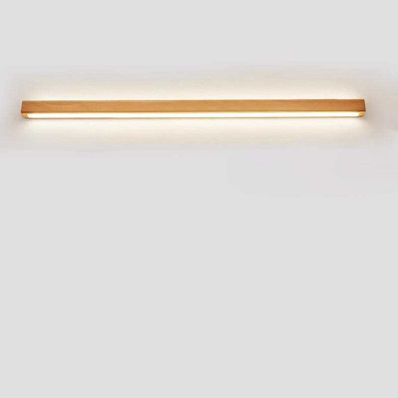 Japanese Simple Solid Wood Strip LED Sconce