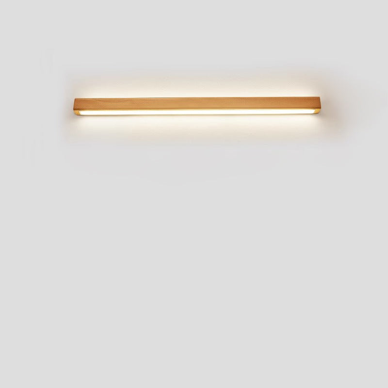 Japanese Simple Solid Wood Strip LED Sconce