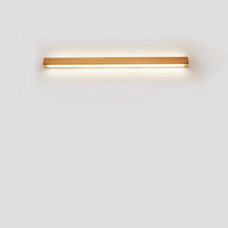 Japanese Simple Solid Wood Strip LED Sconce