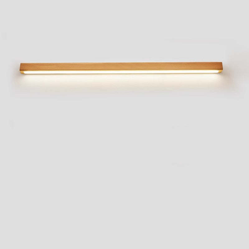Japanese Simple Solid Wood Strip LED Sconce