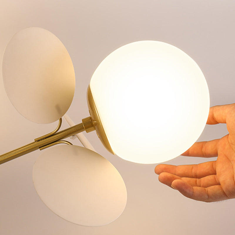 Branch Globe Metal Glass Acrylic Flush Ceiling Light