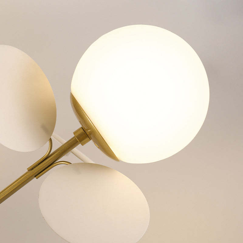 Branch Globe Metal Glass Acrylic Flush Ceiling Light