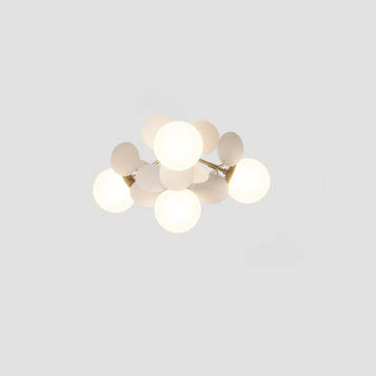Branch Globe Metal Glass Acrylic Flush Ceiling Light