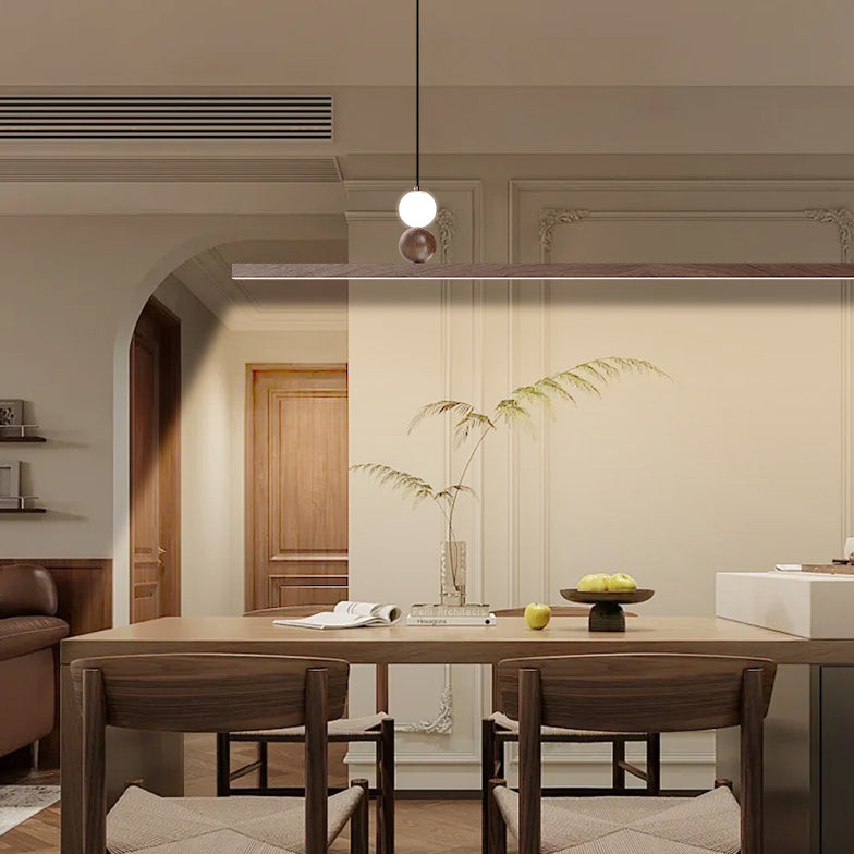 Minimalist Bar Aluminum Acrylic Island Chandelier