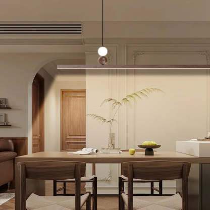 Minimalist Bar Aluminum Acrylic Island Chandelier