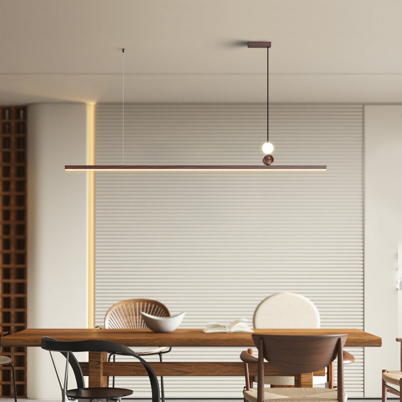Minimalist Bar Aluminum Acrylic Island Chandelier