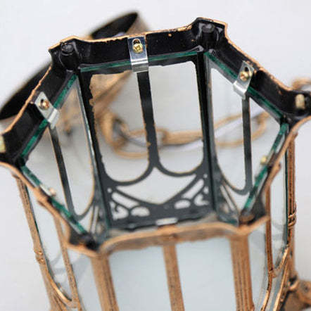 Vintage Hexagonal Column Palace Aluminum Pendant