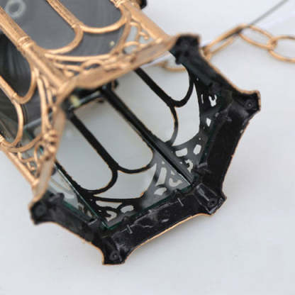 Vintage Hexagonal Column Palace Aluminum Pendant