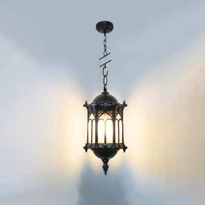Vintage Hexagonal Column Palace Aluminum Pendant